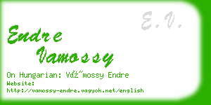 endre vamossy business card